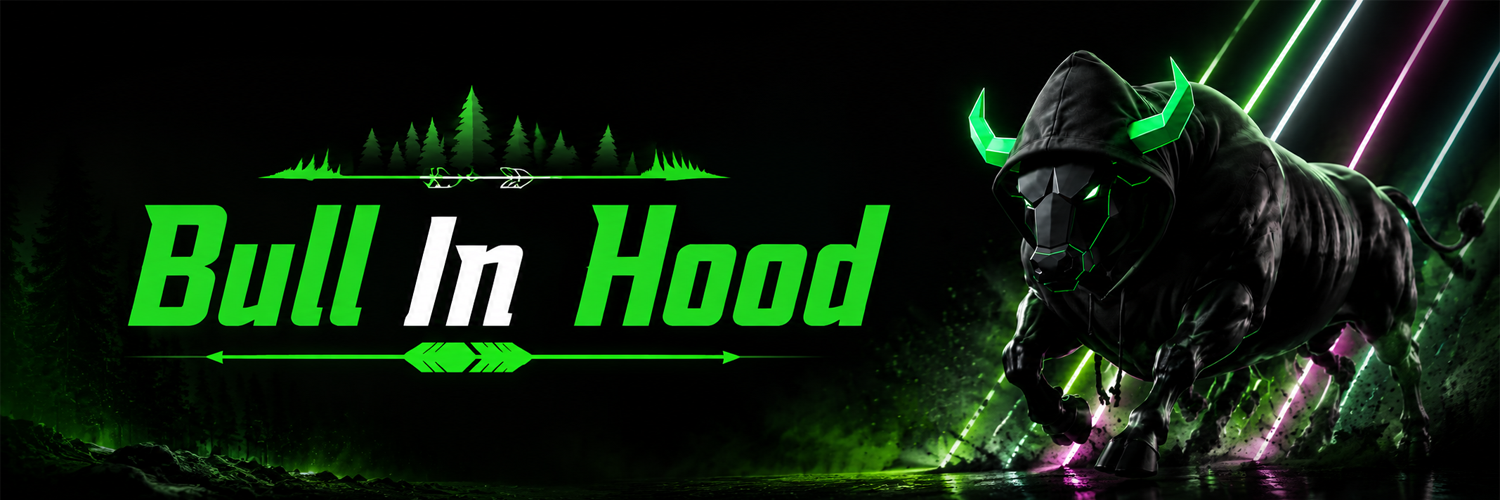 Bull In Hood forest banner